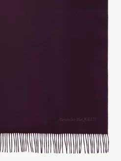 Cheap Alexander McQueen Women's Embroidered Stole in Night Shade