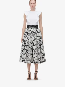 Store Alexander McQueen Women's Frill Detail Sleeveless Top in Optic White