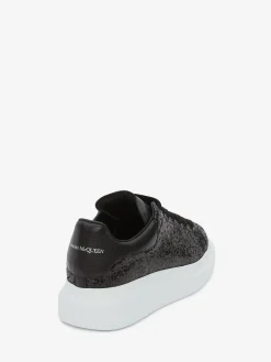 Hot Alexander McQueen Women's Glitter Oversized Sneaker in Black