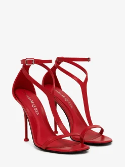 Shop Alexander McQueen Women's Harness Sandal in Lust Red