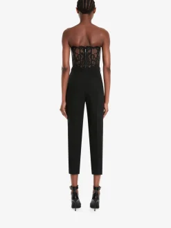 Flash Sale Alexander McQueen Women's High Waisted Cigarette Trouser in Black