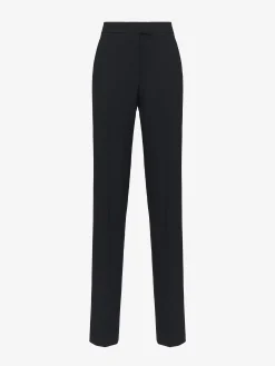 Flash Sale Alexander McQueen Women's High-waisted Cigarette Trousers in Black