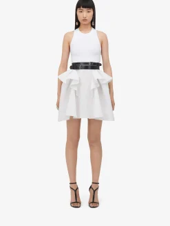 Shop Alexander McQueen Women's Hybrid Mini Dress in Optic White