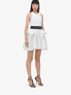 Shop Alexander McQueen Women's Hybrid Mini Dress in Optic White