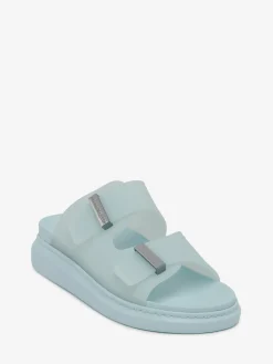 Clearance Alexander McQueen Women's Hybrid Slide in Powder Blue/Silver