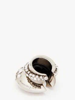 Hot Alexander McQueen Women's Jewelled Accumulation Ear Cuff in Antique Silver