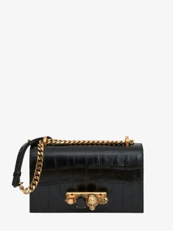 Best Sale Alexander McQueen Women's Jewelled Satchel in Black