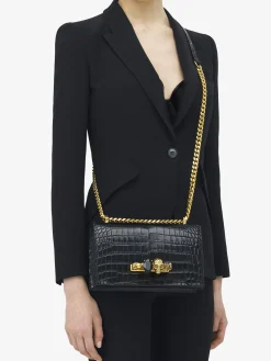 Best Sale Alexander McQueen Women's Jewelled Satchel in Black