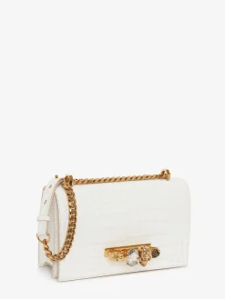 Cheap Alexander McQueen Women's Jewelled Satchel in Deep Ivory