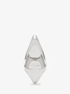 Cheap Alexander McQueen Women's Jewelled Shard Ring in Antique Silver