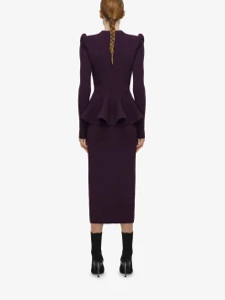 Hot Alexander McQueen Women's Kickback Ribbed Jumper in Night Shade
