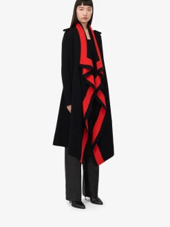 New Alexander McQueen Women's Knitted Outerwear Cardigan in Black/Red