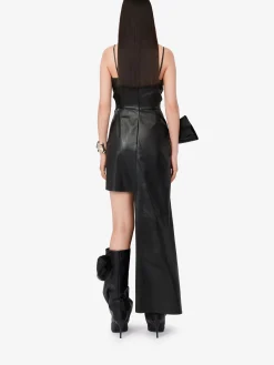 Discount Alexander McQueen Women's Knotted Drape Dress in Black