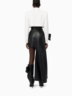 Hot Alexander McQueen Women's Knotted Drape Mini Skirt in Black