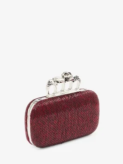 Best Alexander McQueen Women's Knuckle Clutch in Red