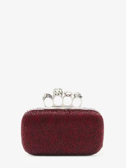 Best Alexander McQueen Women's Knuckle Clutch in Red