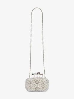 Store Alexander McQueen Women's Knuckle Clutch in White