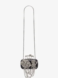 Cheap Alexander McQueen Women's Knuckle Clutch in Black