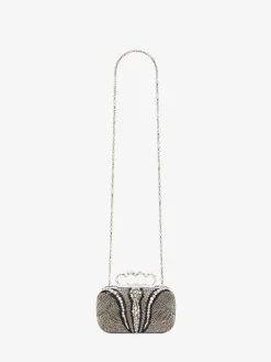 Shop Alexander McQueen Women's Knuckle Clutch in Silver