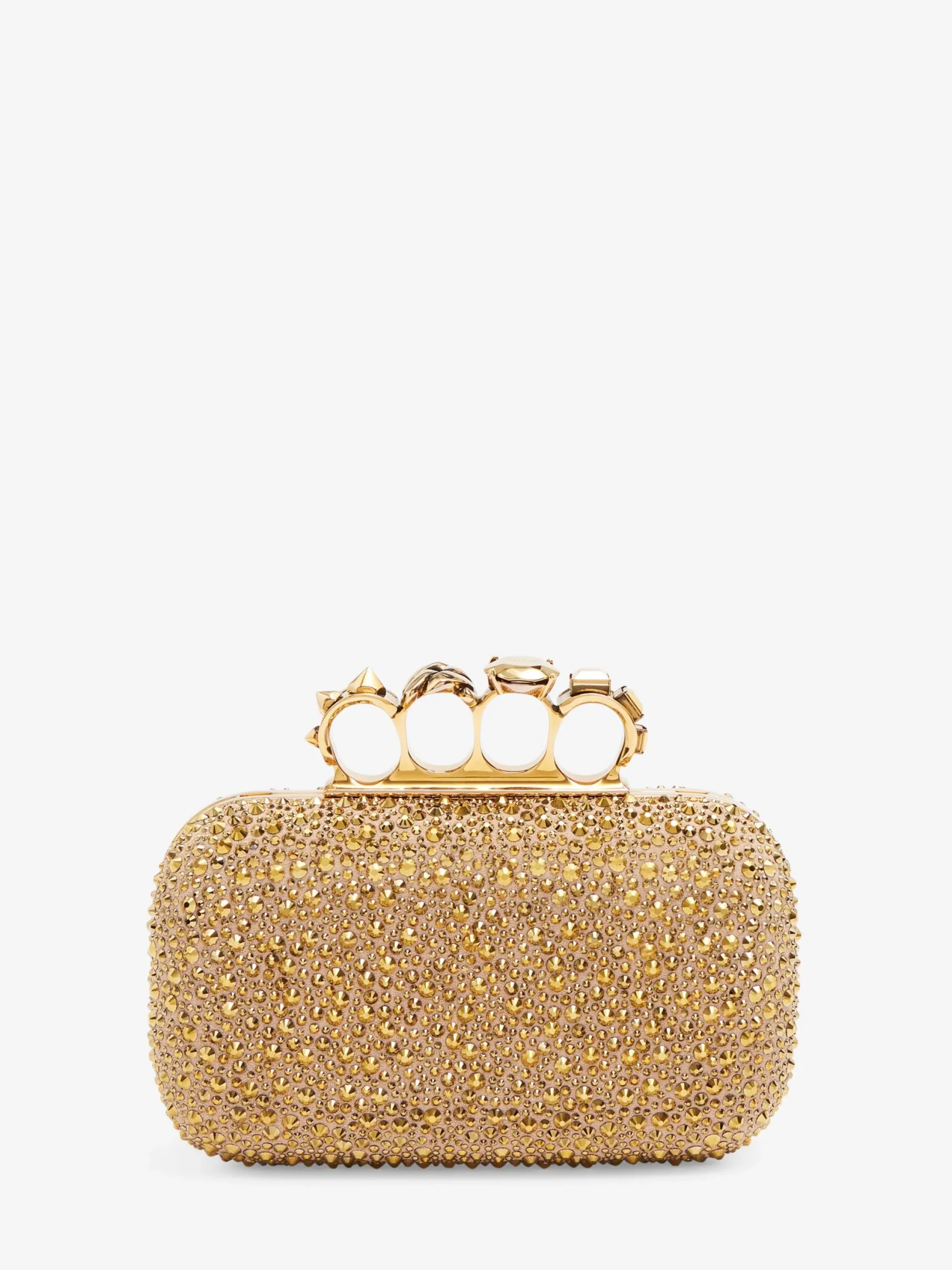 Fashion Alexander McQueen Women's Knuckle Clutch in Gold