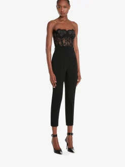 Shop Alexander McQueen Women's Lace Corset in Black