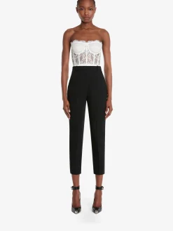 Cheap Alexander McQueen Women's Lace Corset in White