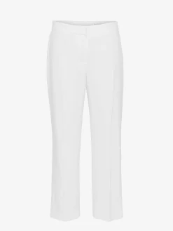Fashion Alexander McQueen Women's Leaf Crepe Cigarette Trouser in LIGHT IVORY