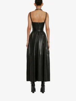 Flash Sale Alexander McQueen Women's Leather Corset Top in Black