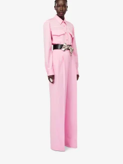 Clearance Alexander McQueen Women's Military Pocket Shirt in Pale Pink