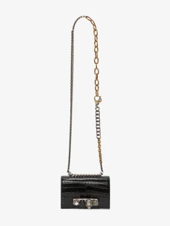 Best Alexander McQueen Women's Mini Jewelled Satchel in Black