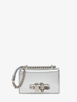 Hot Alexander McQueen Women's Mini Jewelled Satchel in Silver