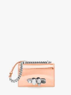 New Alexander McQueen Women's Mini Jewelled Satchel in Copper