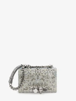 Flash Sale Alexander McQueen Women's Mini Jewelled Satchel in White