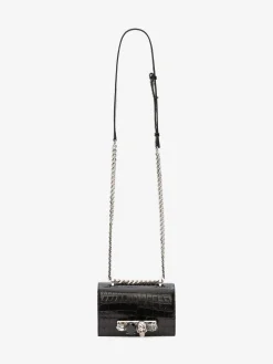 Online Alexander McQueen Women's Mini Jewelled Satchel in Black