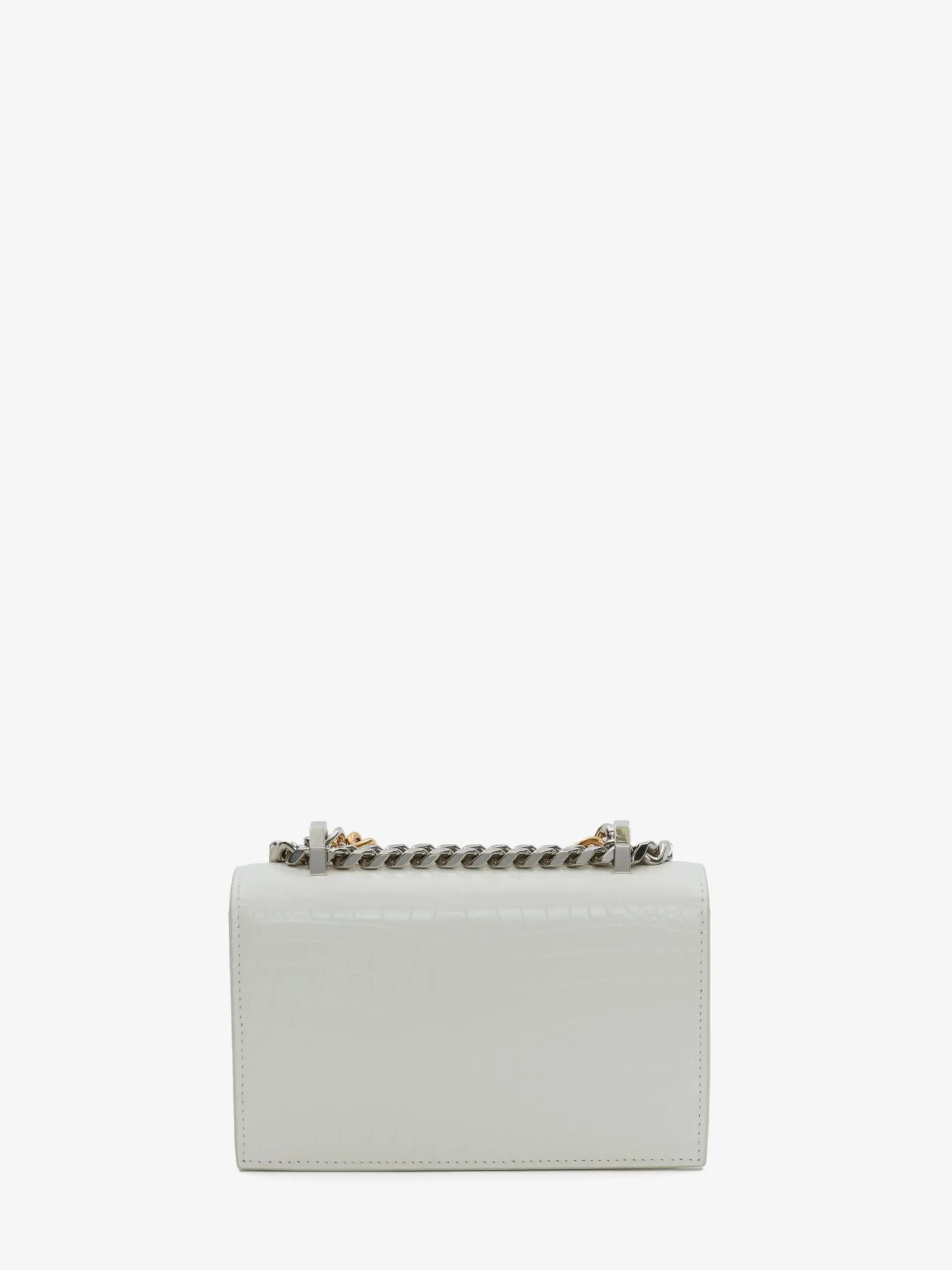 Hot Alexander McQueen Women's Mini Jewelled Satchel With Chain in Ivory