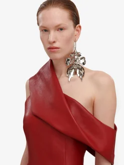 Hot Alexander McQueen Women's Orchid Stick Earring in Antique Silver
