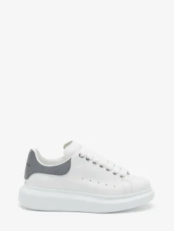 New Alexander McQueen Women's Oversized Sneaker in White/Grey