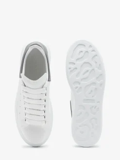 New Alexander McQueen Women's Oversized Sneaker in White/Grey