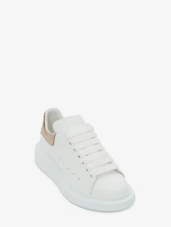 Hot Alexander McQueen Women's Oversized Sneaker in White/Rose Gold