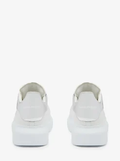 Shop Alexander McQueen Women's Oversized Sneaker in White/Silver