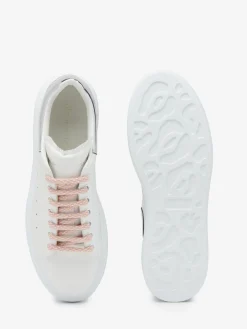 Shop Alexander McQueen Women's Oversized Sneaker in White/Silver