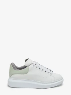 Shop Alexander McQueen Women's Oversized Sneaker in White/Mint/Cement