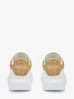 Cheap Alexander McQueen Women's Oversized Sneaker in White/Camel