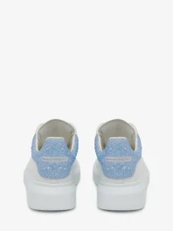 Hot Alexander McQueen Women's Oversized Sneaker in Powder Blue/Silver