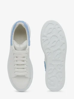 Hot Alexander McQueen Women's Oversized Sneaker in Powder Blue/Silver