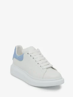 Hot Alexander McQueen Women's Oversized Sneaker in Powder Blue/Silver