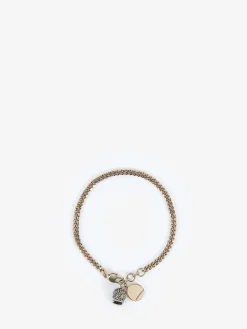 Cheap Alexander McQueen Women's Pave Skull Bracelet in Gold