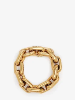 Shop Alexander McQueen Women's Peak Chain Bracelet in Antique Gold