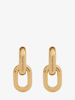 Outlet Alexander McQueen Women's Peak Chain Earrings in Gold