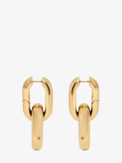 Outlet Alexander McQueen Women's Peak Chain Earrings in Gold